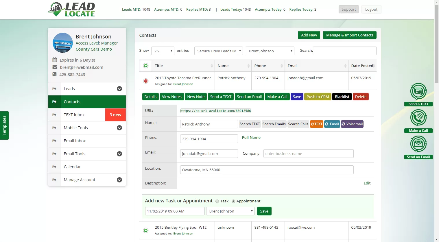 Auto dealer software by LeadLocate