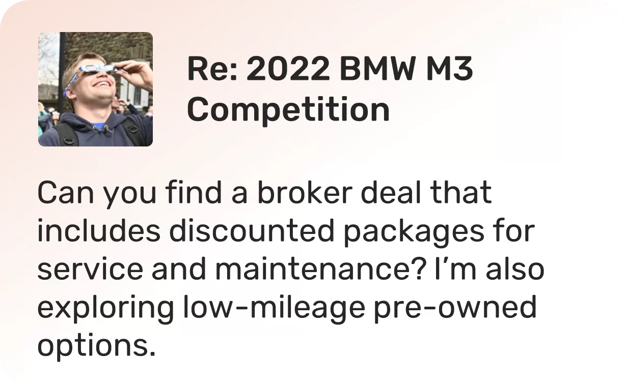 Lead generation for auto brokers